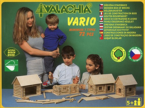 Walachia Vario Holzbausteine Holz Baukasten Modellbau Set 72 Teile