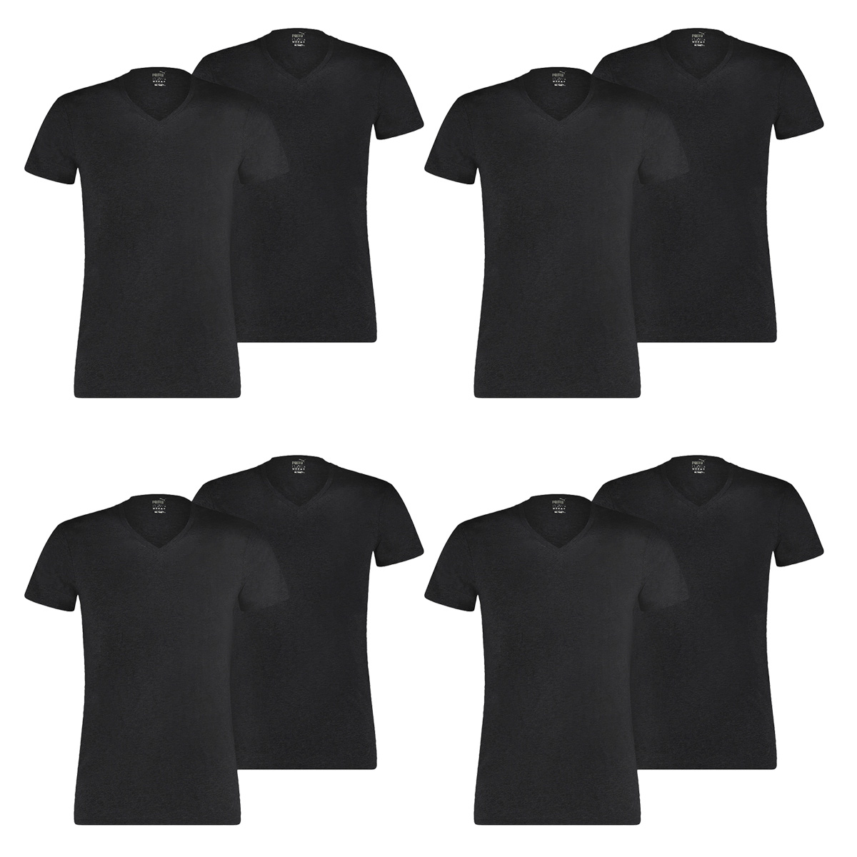 8 er Pack Puma Basic V Neck T-Shirt Men Herren Unterhemd V-Ausschnitt