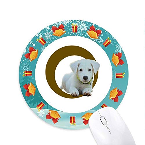 Hündin WeiÃŸer Ring Pet Mousepad Rund Gummi Maus Pad Weihnachtsgeschenk