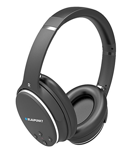 Blaupunkt BLP4400 - Bluetooth-Kopfhörer, kabellos, mit Kopfband, Geräuschunterdrückung, 9 Stunden Betriebszeit, Schwarz