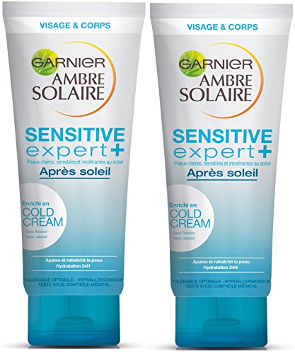 Garnier Ambre Solaire Sensitive Expert+ After Soleil angereichert mit Cold Cream, 200 ml, 2 Stück