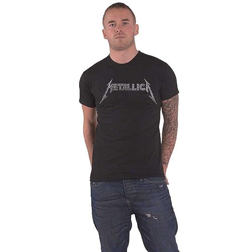 Metallica 40th Anniversary Songs Logo Männer T-Shirt schwarz L 100% Baumwolle Band-Merch, Bands