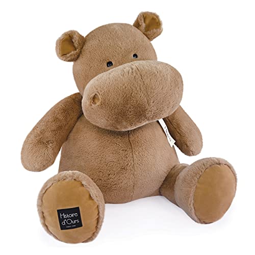 Histoire d'Ours - Plüschtier Nilpferd – Hippo – warme Schokolade – 85 cm – HO3205