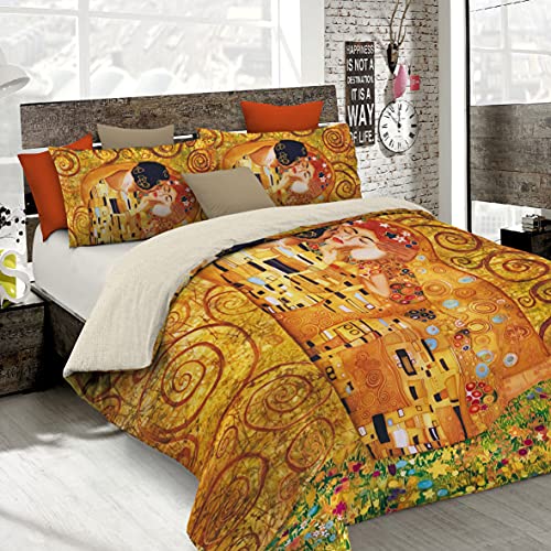 Sogni D'autore Italian Bed Linen Bettbezug, Doppelte, 100% Baumwolle, Multicolor SD02, DOPPEL