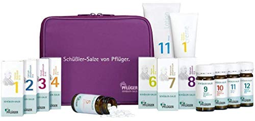 PFLÜGER Schüßler Salze Set Nr. 1-12 a 15g Globuli - Haus- und Reiseapotheke - laktosefrei