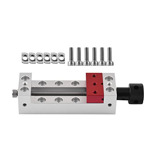 KKnoon Mini-Bohrmaschinen-Schraubstock 2,56-Zoll-Backenbreite Flachklemme Schraubstock zum Reparieren von Graviermaschinen, Tischbohrmaschinen, Uhren