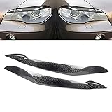 Für BMW X5 E70 2007-2013, Autoscheinwerfer Wimpern Augenbrauen Aufkleber Trim Augenlider Deckel, Scheinwerferblenden Schutz und Dekoration,Carbon Fiber