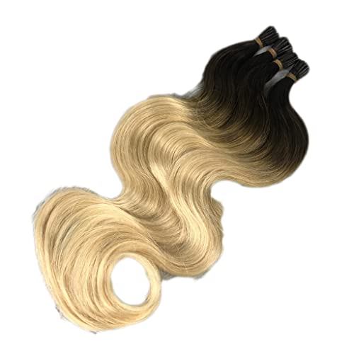 Echthaarperücke Haarverlängerung Stick Hair I Tip Echthaar Tiefe Welle Unsichtbar Nahtlose Haarverlängerung Haarverlängerung Perücke Echthaar Perücke Kleber Klebriges Haar (Size : 20 inches) little