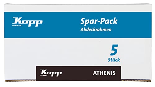 Kopp Athenis Profipack mit 5 Abdeckrahmen 2-fach, stahlfarben, 402647100