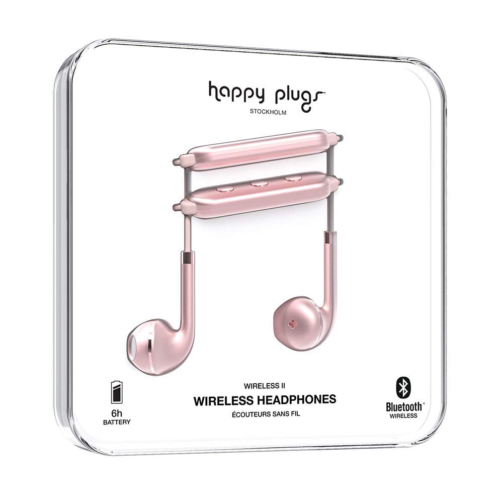 Happy Plugs Drahtlose II Kopfhörer (Bluetooth, mit Fernbedienung und Mikrofon) One Size Roségold