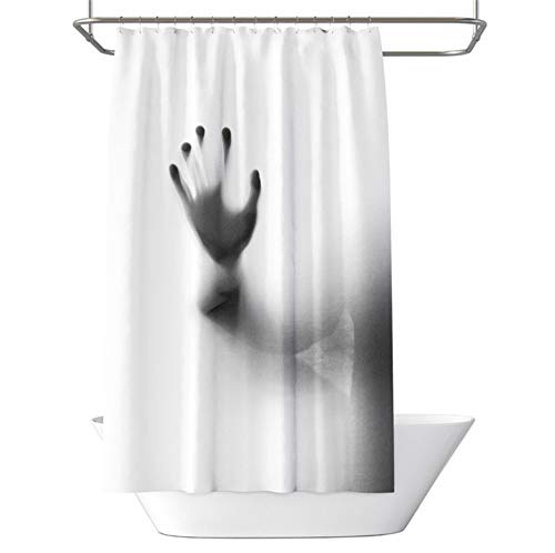 Duschvorhang, Anti-Schimmel Horror Palm Print Wasserabweisend Waschbar Duschvorhäng Polyester Badvorhang 240 x 200 cm