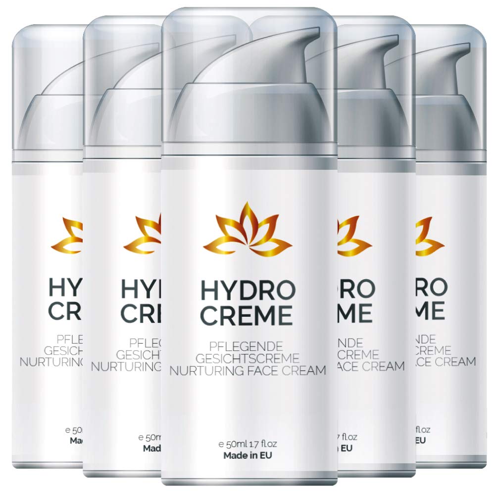 Hydro Creme – Anti Aging Skin Care | Feuchtigkeitscreme Gesicht (5 Flaschen)