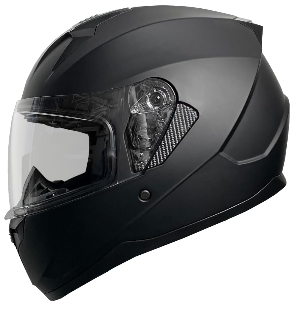 RALLOX Helmets Integralhelm 051-1 schwarz/matt Rallox Motorrad Roller Sturz Helm (XS, S, M, L, XL) Größe L