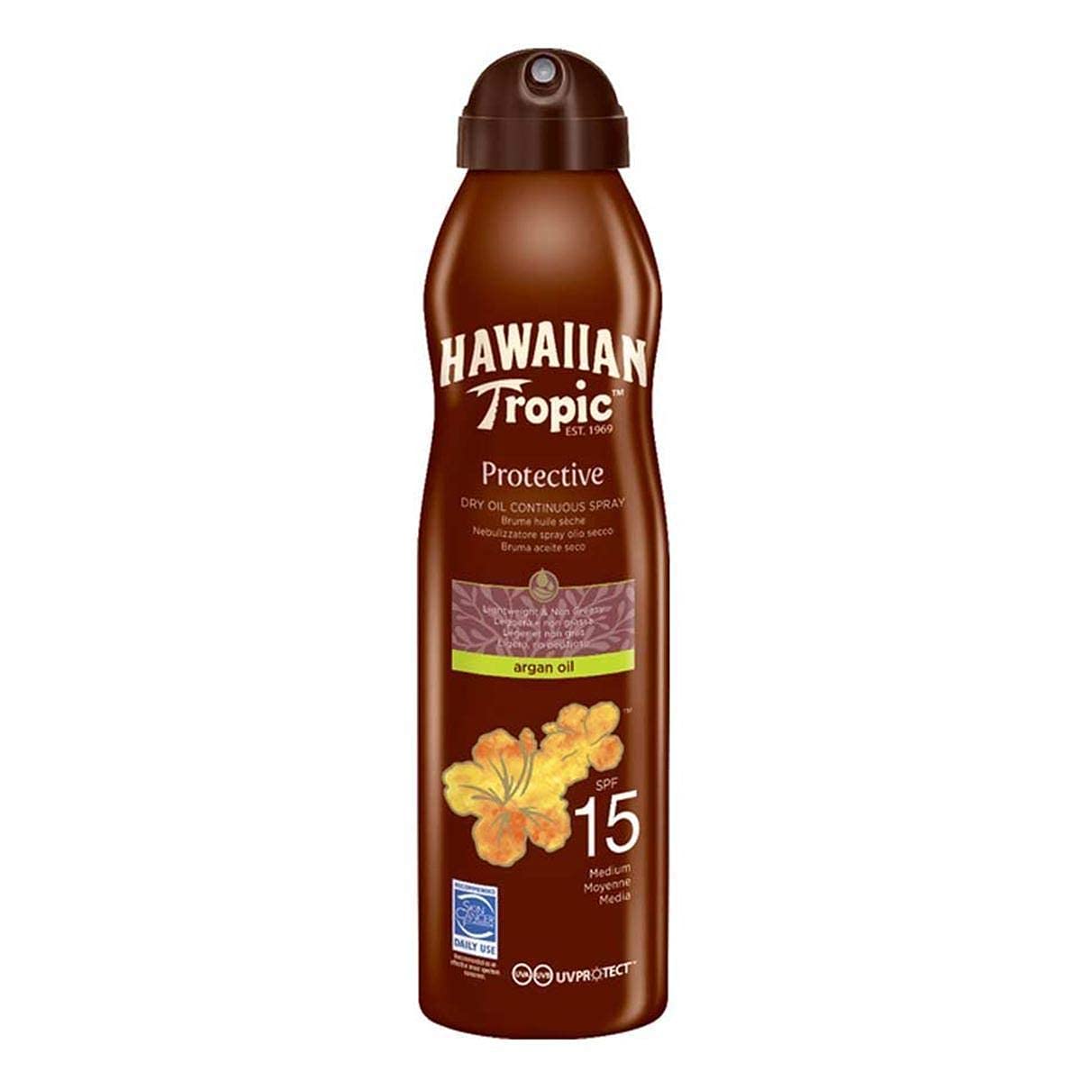 Hawaiian tropic - hawaiian tropic olio solare secco in spray spf15 177ml