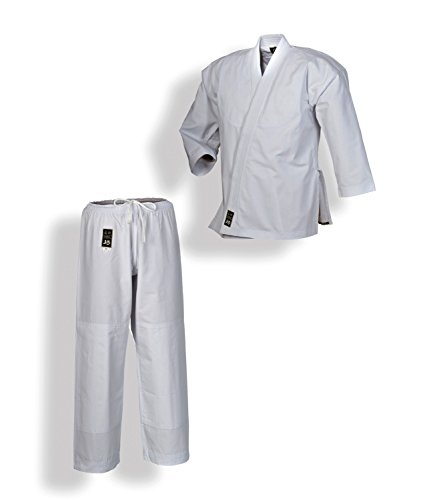 Ju-Sports SV Premium Ju-Jutsu Anzug Ronin Weiß 180 I Superleichter Jujutsu Anzug für Erwachsene I BJJ Gi Herren mit eingesticktem Kanji-Zeichen I 100% Baumwolle