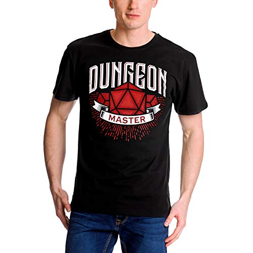 Elbenwald Dungeon Master Herren T-Shirt für Dungeons & Dragons Fans Baumwolle schwarz - L