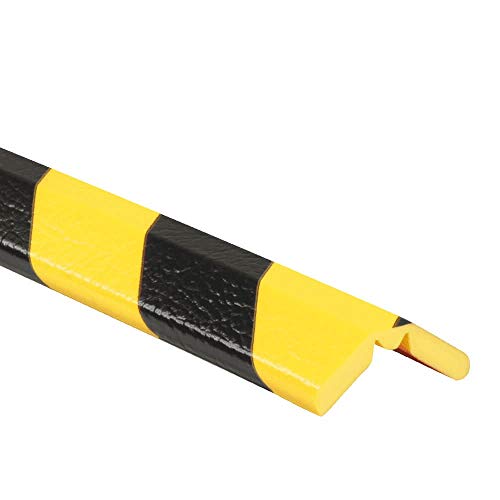 Knuffi Eckschutzprofil Typ W FLEX, selbstklebend/Aufschrauben, gelb/schwarz, 5m