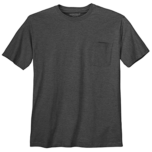 Redfield XXL T-Shirt Brusttasche anthrazit Melange, Größe:10XL