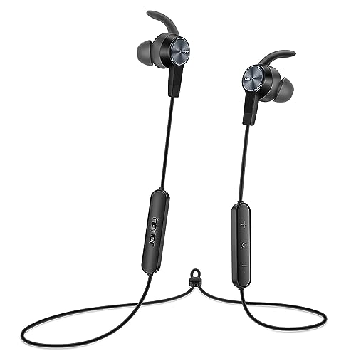 Honor Sports Bluetooth-Kopfhörer AM61, Magnetischer kabelloser Kopfhörer mit Mikrofon, 11H Spielzeit, schweißbeständig, Lauf-/Fitness-Sport-Kopfhörer, In-Ear-Ohrhörer für iOS Android, Schwarz