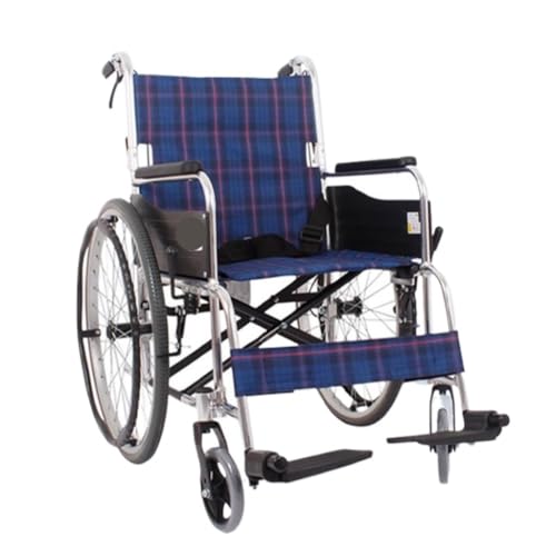 Rollstuhl Klappbarer Und Ultraleichter Rollstuhl, Aluminiumlegierung Mit Handbremse, Reise-Push-Scooter For Ältere Menschen RollstüHle