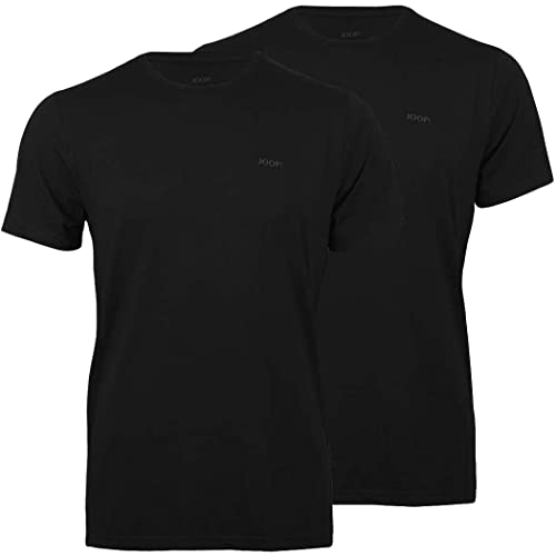 JOOP! Herren 2er-Pack Fine Cotton Stretch Rundhals T-Shirt, Unterhemd, Einfarbig: Farbe: Schwarz | Größe: 7 (X-Large)