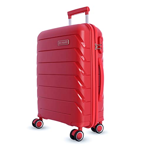 Don Algodon - Reisekoffer, Kabinenkoffer, 55 x 40 x 20 cm, Reisekoffer, robuster Koffer, Flugzeugkoffer, mit 4 Rädern von 360 ° und Schloss, rot, 55x40x20 cm, kabinenkoffer