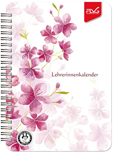 FLVG A5 Lehrerinnenkalender 2024/2025 Lehrer Kalender A5 Kirschblüte rot Onkel Schwerdt