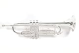 Roy Benson Bb-Trompete TR-202S (Langlebige Messingkonstruktion, mit leichtem Rechtecketui, Rucksackgarnitur, erstklassige Edelstahl Ventile, für professionelle Musiker), versilbert
