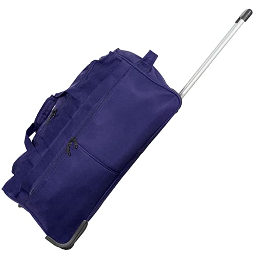 HTI-Living Reisetasche mit Teleskopgriff und 2 Rollen Trolley Blau