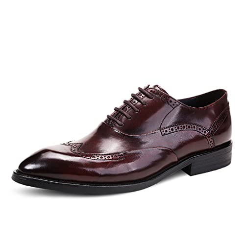 Youpin Source Herren Oxford Brogues Schuhe Formale Business-Schuhe aus Echtem Leder Lässige Abendschuhe