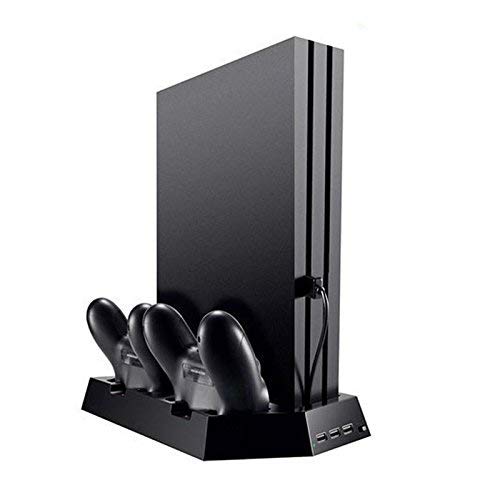 OSTENT Dual Controller Ladegerät Lüfter USB Hub Vertikale Ständer für Sony PS4 / Slim / Pro Konsole