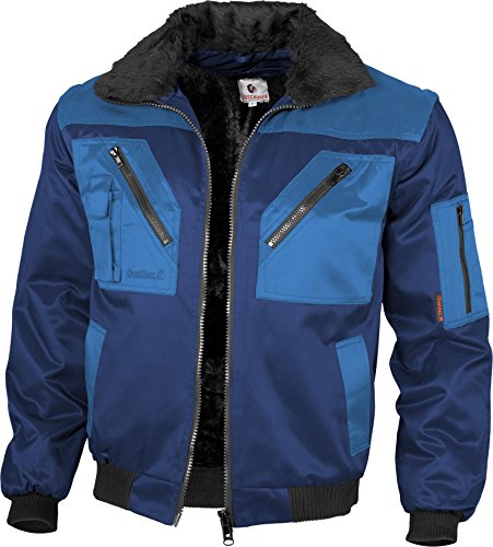 Qualitex PILOTJACKE 60% CO/40% PES,CA.265 G/M² MIT Teddyfutter+ABTRENNB.ÄRMELN Größe M