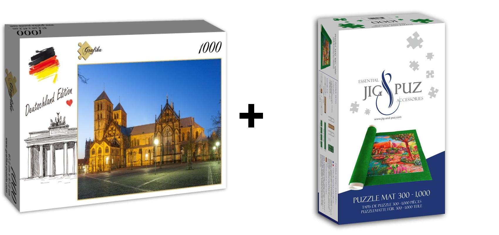 Grafika Puzzle 1000 Teile – Deutschland Edition – Münster-Kathedrale + Matte