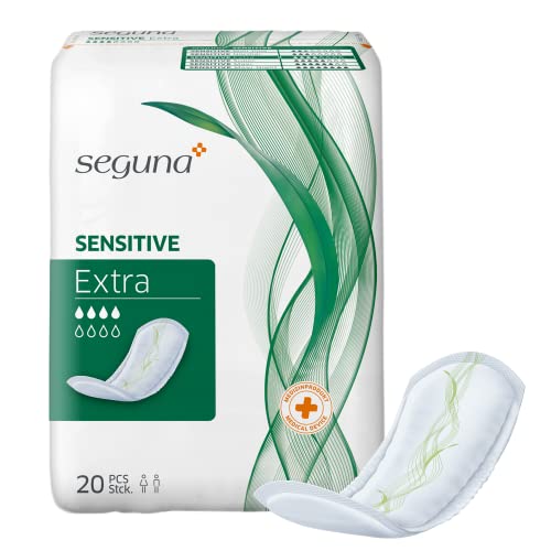 SEGUNA Sensitive Extra, Inkontinenzeinlagen für Frauen und Männer, Einlagen bei leichter Inkontinenz & Blasenschwäche (Beutel (20 Stück))