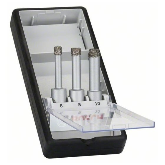 Bosch diamanttrockenbohrer-set robust line easy dry best for ceramic, 3-teilig, 6-10mm 2608587145