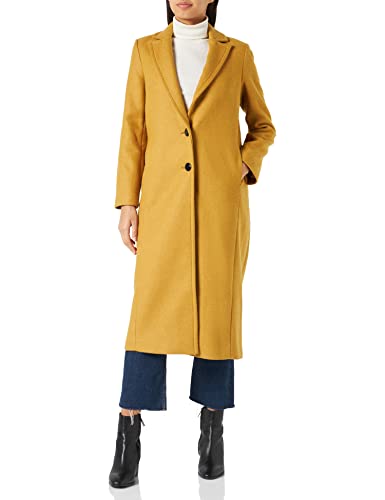 Sisley Damen 2RATLN01U Wool Blend Coat, Mustard 9P8, 32