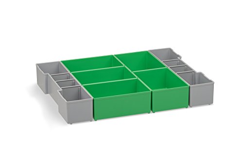 Sortimentskoffer Kunststoff | Bosch Sortimo L-BOXX 102 Insetboxenset D3 | Erstklassige Sortierboxen für Kleinteile | Ordnungssystem für Schrauben
