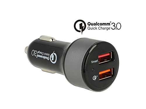 Navilock Kfz Ladeadapter, 2x USB Typ A mit Qualcomm® Quick Charge 3.0, [62739]