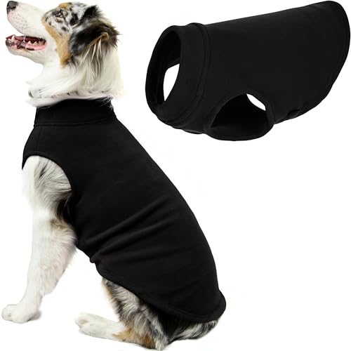 Gooby - Stretch-Fleece-Weste, Pullover, Fleece-Weste, Jacke, Pullover für Hunde, Schwarz, Größe 4XL