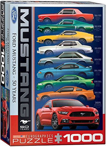 empireposter Ford Mustang Evolution 50 Jahre - 1000 Teile Puzzle im Format 68x48 cm