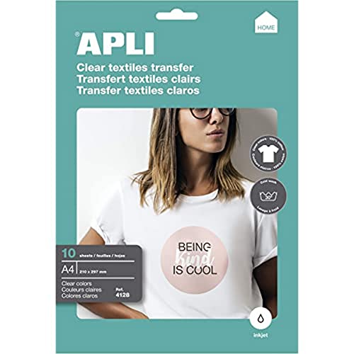 APLI 4128 Pack 10 Blätter Transfer-Papier T-shirts