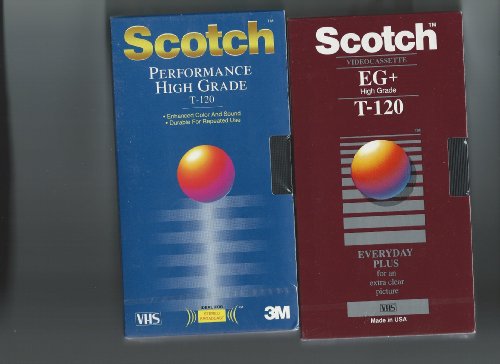 Scotch Performance High Grade t-120 blank VHS-Kassetten, – 3 Pack