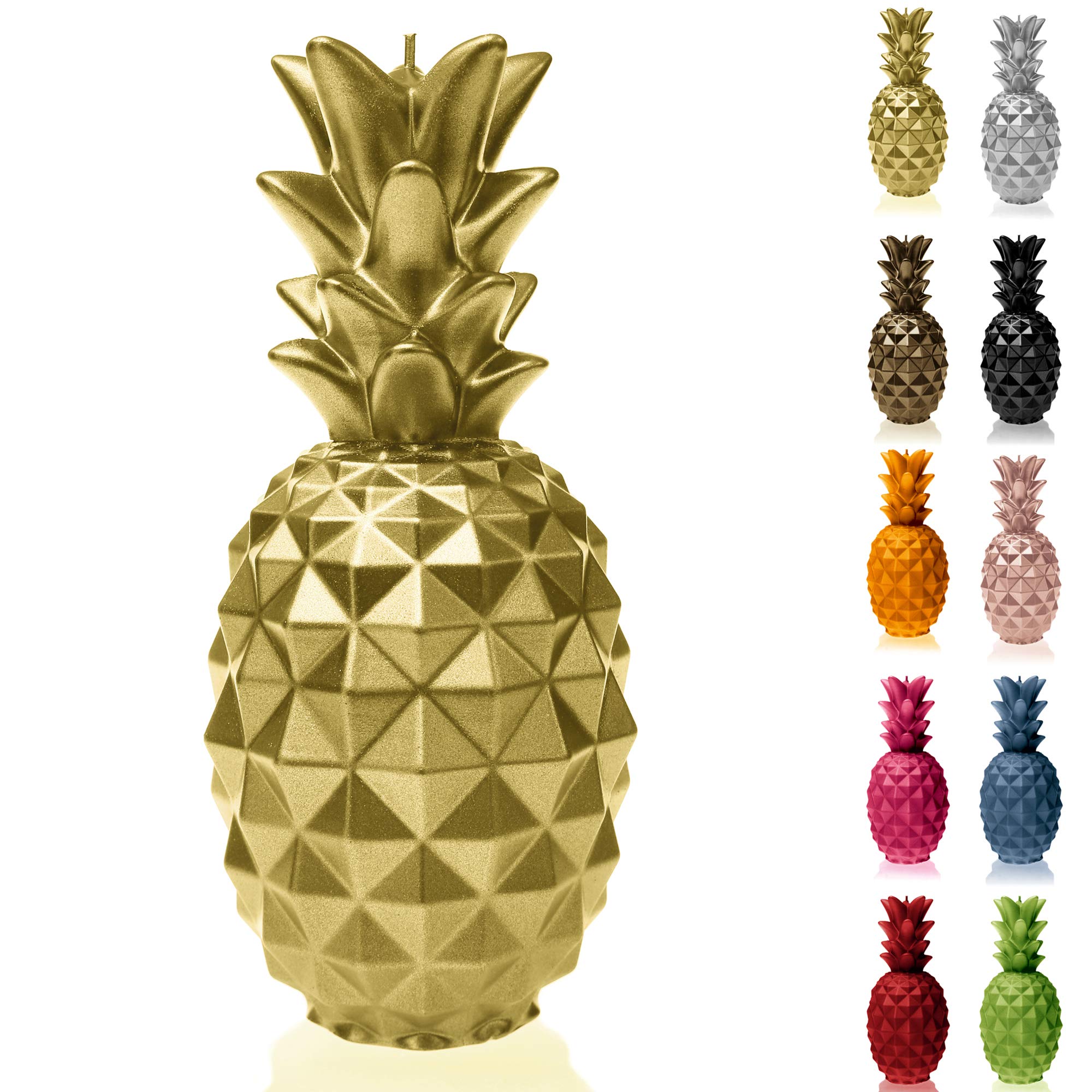 Candellana Ananas Paraffinkerze 100x100x210 mm - Gold Kerze Dekorativ - Kerzen Aesthetic 3D - Candles Aesthetic - Dekorative Kerzen Geschenk - Aesthetic Candle - Dekokerze - Candle Decoration