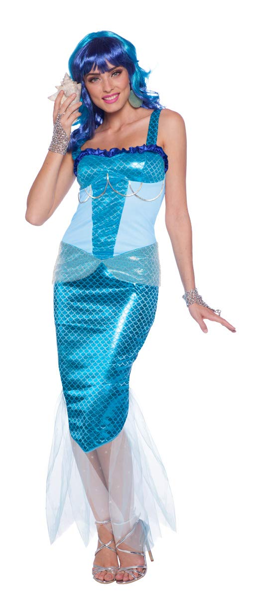 Folat 64036 Mermaid Meerjungfrau Kleid Frau S/M, womens, Blau