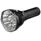IMALENT MS18 LED Superhelle Taschenlampe 100.000 Lumen, 18 Stück Cree XHP70 2nd LEDs Leistungsstarke Taschenlampen Aufladbar, OLED-Display Wasserdicht Outdoor Camping Wandern