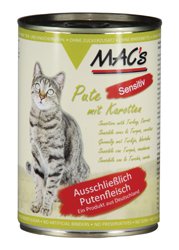 MAC's Katzenfutter getreidefrei Mono Sensitive Pute + Karotte, 200 g