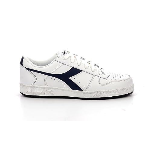 Diadora Unisex Magic Basket Low Icona Gymnastikschuh, White Blue Caspian Sea, 38 EU