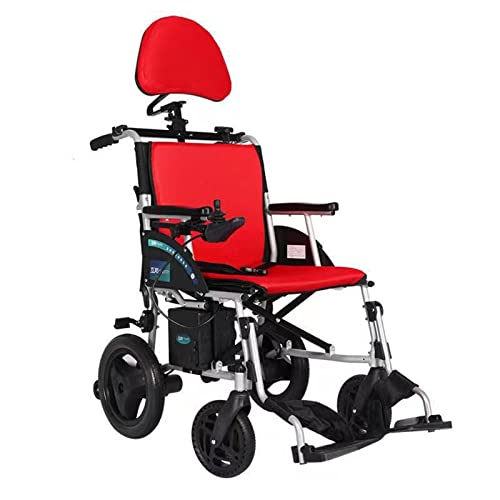 Doppelsteuerungs-elektrischer Rollstuhl Mit Faltender Rückenlehne, Tragbarer Faltender Aluminiumlegierungs-Mobilitäts-Power-Stuhl, Verstellbarer Kopfstütze-Polymer-Li-Ionen-Batterie