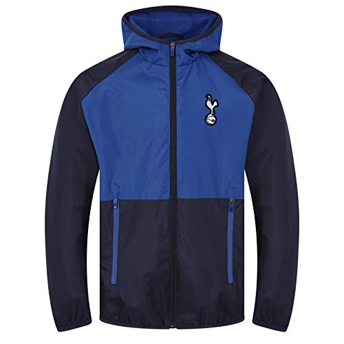 Tottenham Hotspur FC - Herren Wind- und Regenjacke - Offizielles Merchandise - Geschenk für Fußballfans - Dunkelblau & Royalblau - L