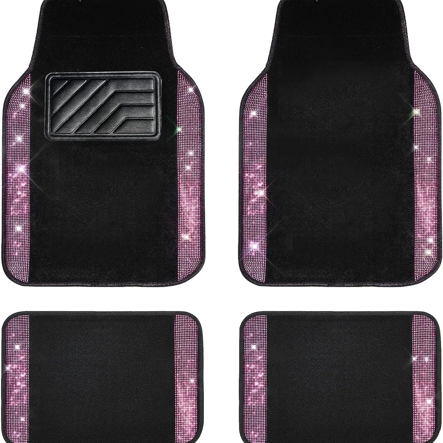 4pcs Autoteppich,kompatibel mit Hyundai Encino,Fußmatten,2-Pink